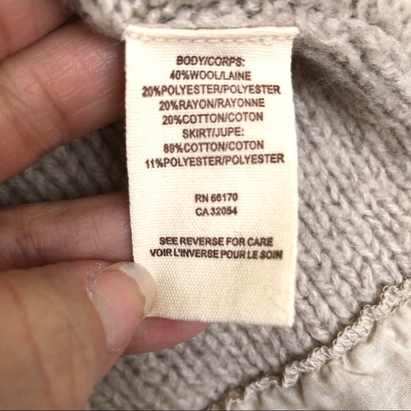 Free People Wool Blend Skirted Cardigan in Oatmeal - Picture 4 of 8